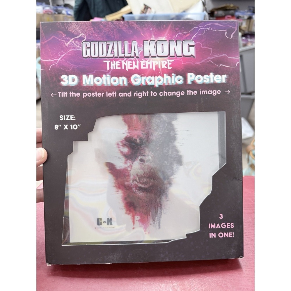 Godzilla Kong The New Empire 3d Motion Graphic Poster Size 8×10 (3 Images)